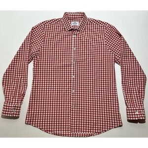 Mizzen + Main Shirt Mens XL Longsleeve Button Up Stretch Trim Fit Gingham
